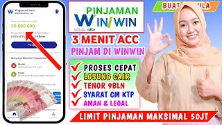 Pinjaman Online Mudah Cair 2024  Cara Pinjaman uang di Pinjam Winwin Terbaru [upl. by Kalmick464]