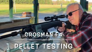 Crosman F4 nitro piston 177 break barrel pellet testing at the range 20 mph wind CPHP [upl. by Aldon]