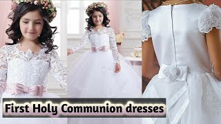 First Holy Communion Dress IdeasHoly Communion gowns for girls FHC Frocks [upl. by Jotham]