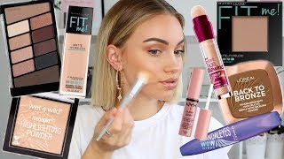 FULL FACE OF DRUGSTORE MAKEUP  New amp Old Favourites [upl. by Milburt]