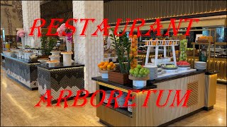 Madinat Jumeirah Hotel Al Qasr Arboretum restaurant breakfast buffet June 2023 [upl. by Eiramaliehs]