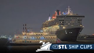 Cruise Ships Lock Action night view of LADY LIBERTY and more  StreamTime LIVE Ships Clips [upl. by Brost]