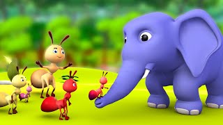 The Elephant amp Ant 3D Animated Hindi Moral Stories for Kids  घमंडी हाथी और चींटी हिन्दी कहानी Tales [upl. by Rodge]