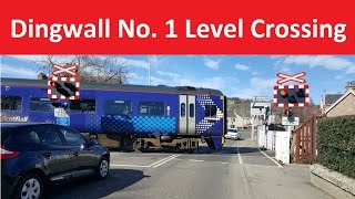 Dingwall No 1 Level Crossing  Kyle of Lochalsh Line  Dingwall Highland [upl. by Eirrehs]