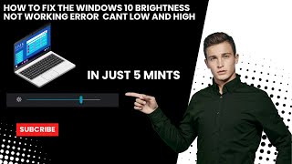 How To Fix Windows 10 Brightness Control Not Working Issue  Cant Low amp High  2024 Trick [upl. by Oribella]