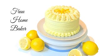 Moist Lemon Cake  Mascarpone Lemon Cake Home made Bake with me  Frau Home Baker [upl. by Olivier]