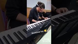 Ábel plays Toccata and Fugue in D Minor for fun abeldragondrummerbarnkopf [upl. by Anilag577]