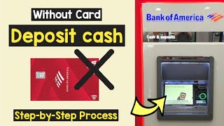 Contactless Deposit Cash Bank of Americas ATM  BOA ATM cardless digital card deposit money Apple [upl. by Salmon]