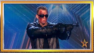 Este rumano se transforma en TERMINATOR para ASUSTAR  Audiciones 9  Got Talent España 2019 [upl. by Damales659]