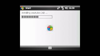 Installing The YouTube Application  Windows Mobile 61 Professional [upl. by Vasiliki]