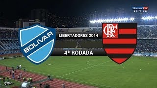 Gol  Bolívar BOL 1 x 0 Flamengo  Libertadores 2014  19032014 [upl. by Oirramed896]