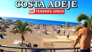 TENERIFE  COSTA ADEJE  Perfect Weather amp Busy Beaches 👀 4K Walk ● December 2023 [upl. by Nilyad]