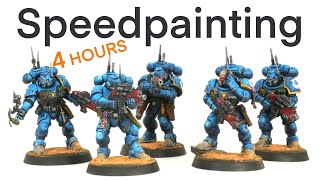 Contrast Speedpainting Warhammer Ultramarines [upl. by Elehcar]