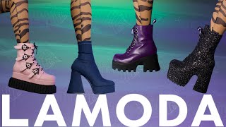 LAMODA TRY ON Haul BLACK FRIDAY Platform Shoes Creepers Chunky Heels Alt Fashion [upl. by Effie]