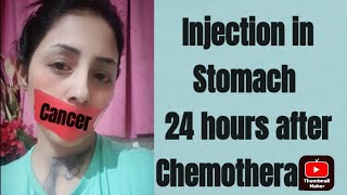 Injection in stomach after chemotherapy [upl. by Einnos]