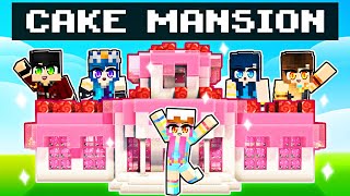 Building a CAKE MANSION in Minecraft [upl. by Senoj132]