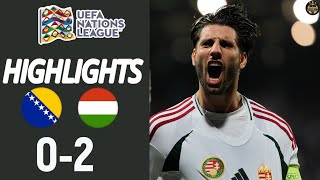 Bosnia and Herzegovina vs Hungary 02 Highlights  UEFA Nations League  20242025 [upl. by Jody]