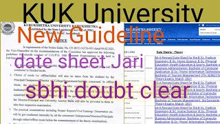 kuk kukonlineexam datesheet kuk exam online date sheet new updated [upl. by Suiremed786]