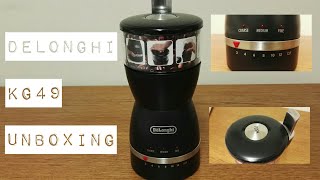 Delonghi KG49 Coffee Grinder Unboxing [upl. by Mcgannon]