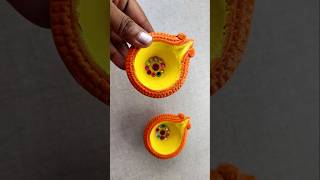 Simple Terracottaclay Diyas Colouring Painting decorating ideashome easy lastminute Diwali craft [upl. by Fitts]