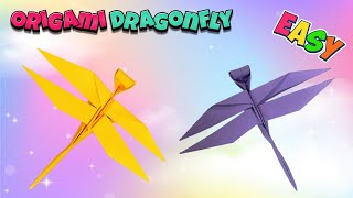 Easy Paper Dragonfly  Origami Dragonfly  Paper Crafts  DIY [upl. by Irehc260]