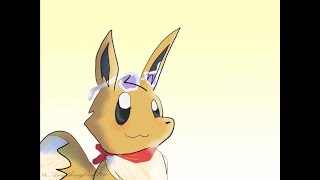 Animating an Eevee GIF Happy Animation  My Eevee OC Skyler Pokemon Animation Eevee GIF [upl. by Magnusson3]