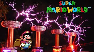 Super Mario World CASTLE but with TESLA COILS [upl. by Earlie911]