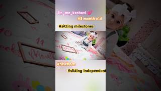 5 month old baby sitting independentlyI started sitting at 5 milestonesnewbornytshortviralvideo [upl. by Audras182]