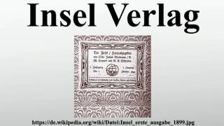 Insel Verlag [upl. by Lienad]