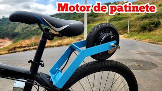 como montar uma BICICLETA com motor de PATINETE [upl. by Ellekim]