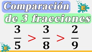 ¿Cómo comparar tres fracciones [upl. by Mclaughlin]