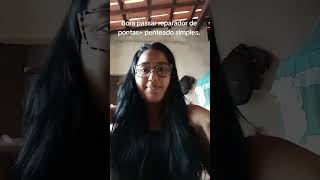 bora passar reparador de pontas  penteado simples [upl. by Annaoj226]