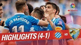 Resumen de RCD Espanyol vs Málaga CF 41 [upl. by Eliason]