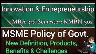 MSME msme definition msme Role msme kya hai msme schemes MSMED Act 2006 Indian economy MBA BBA [upl. by Siugram]