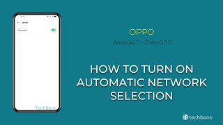 How to Turn On Automatic Network selection  Oppo Android 11  ColorOS 11 [upl. by Ljoka]