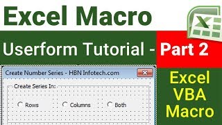 Excel vba Userform tutorial  How to create number series using Userform Part 2 [upl. by Ad]