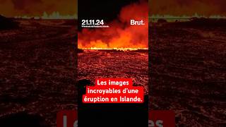 Un volcan est entré en éruption ce mercredi 2 dans le sudouest de lIslande [upl. by Elbon306]