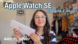 Unboxing Apple Watch SE Silver 44mm [upl. by Ermengarde721]