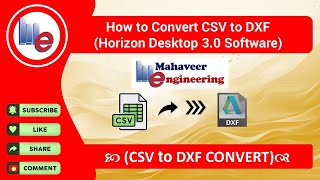 How to Convert a CSV file to a DXF file using Horizon Desktop [upl. by Adohr]