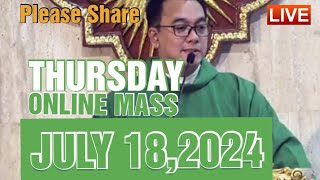 QUIAPO CHURCH LIVE MASS TODAY REV FR DOUGLAS BADONG JULY 182024 [upl. by Kinna]