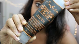 Shea Moisture African Black Soap Face Scrub  Review  shea moisture african black soap body wash [upl. by Uolymme]