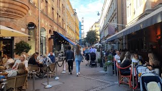 Sweden Stockholm  Östermalmstorg to Strandvägen Relaxed evening walk on Östermalm 163 [upl. by Abocaj]