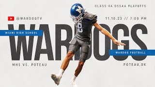 Wardog Football vs Poteau  Nov 10 2023  OSSAA Class 4A Playoffs [upl. by Analle]