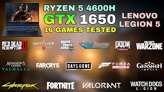 GTX 1650 Laptop  Ryzen 5 4600H  Test in 16 Games in 2021  Lenovo Legion 5 [upl. by Yesrej]