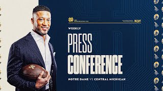 Central Michigan  Marcus Freeman Weekly Press Conference 91123  Notre Dame Football [upl. by Nylzaj]