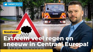 Noodweer in CentraalEuropa verwacht [upl. by Airetas78]