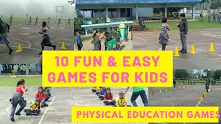 10 Recreational Games 10 Fun amp Easy Games for Kids  Physical Education Games  PE Class  Games [upl. by Brookner813]