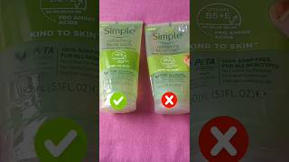 Simple face wash original vs fake shortsskincareshortsfeed [upl. by Rebekkah530]