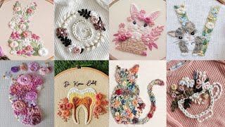 Hand embroidery Animal shape floral filled hand embroidery design ideas [upl. by Fahy408]