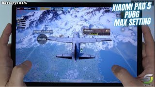 Xiaomi Pad 5 test game PUBG Max Setting  120Hz Display Snapdragon 860 [upl. by Marilla]